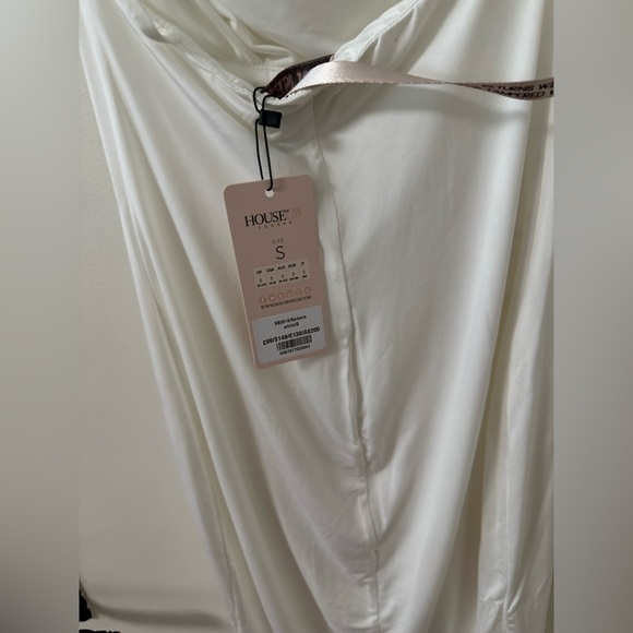 36 House of CB Samara White Midi Dress Size small - Picture 8 of 10